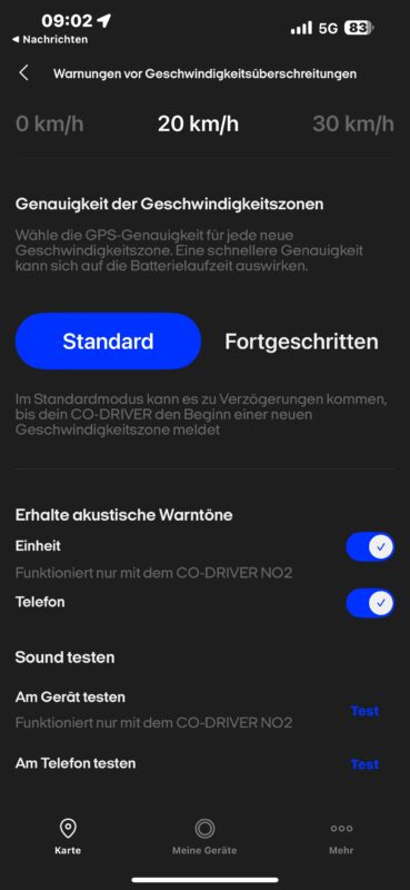 Ooono Blitzerwarner App Screenshot